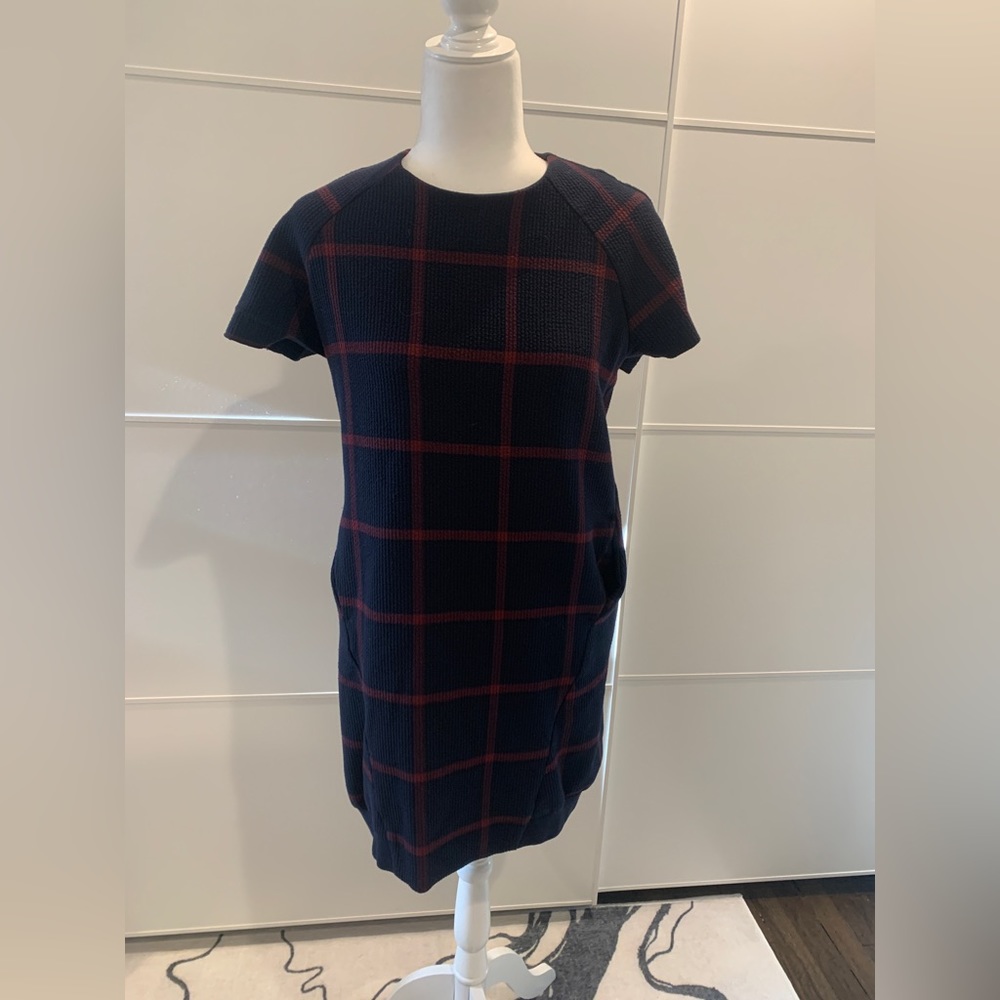 Zara Blue Red Plaid Dress